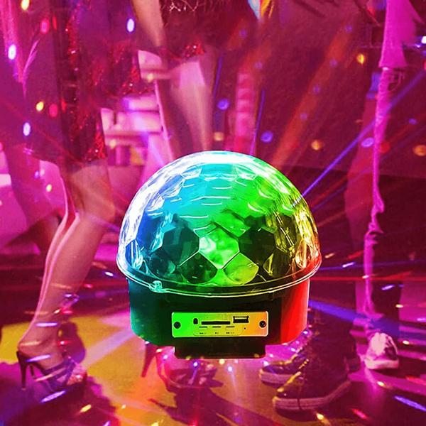 Imagem de Globo Bola Maluca Bluetooth Led Cristal Rgb Com Controle Sensor de Som LK306B