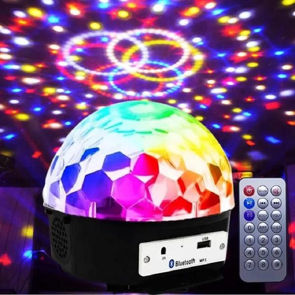 Imagem de Globo Bola Maluca De Luz Bluetooth Usb Led Rgb Jxd-8069