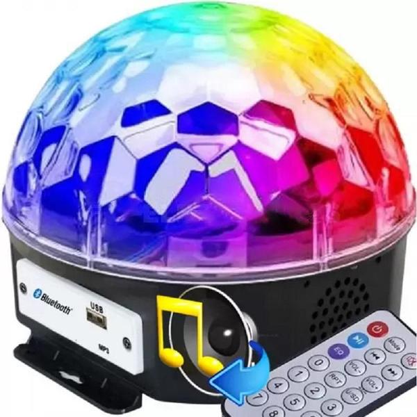 Imagem de Globo Bola Maluca De Luz Bluetooth Usb Led Rgb Jxd-8069