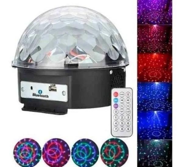 Imagem de Globo Bola Maluca Led Magic Cristal Rgb Bluetooth Pen Drive