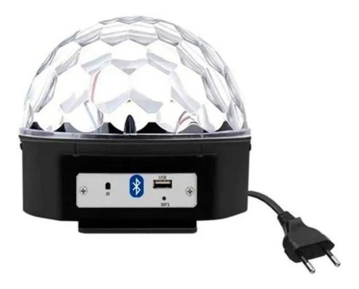 Imagem de Globo Bola Maluca Led Magic Cristal Rgb Bluetooth Pen Drive