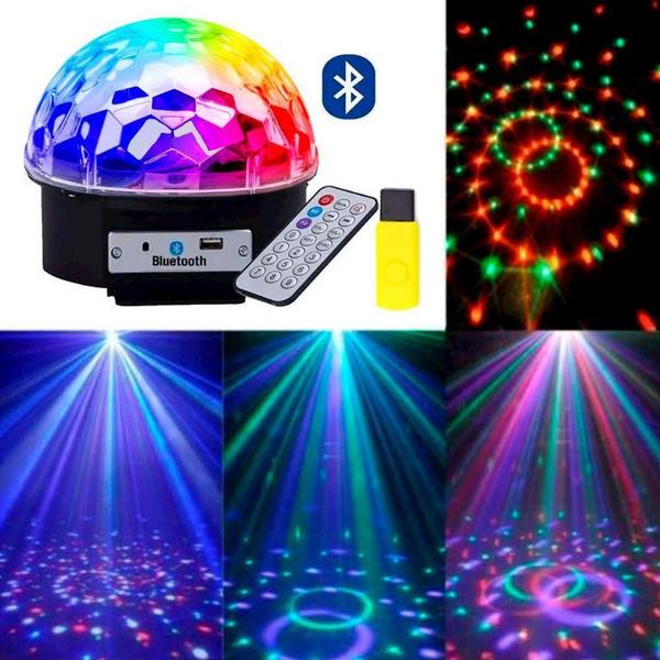 Imagem de Globo Colorido Jogo De Led Bluetooh  Strobo Rgb Iluminação