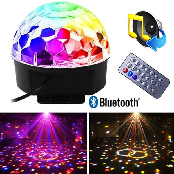 Imagem de Globo Colorido Jogo de Luz Strobo Rgb Iluminação Dj Bluetooh MP3 Musica c/Controle Festa em Casa