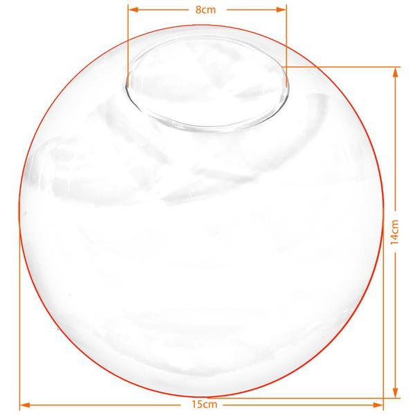 Globo De Vidro Lustre Branco Fosco Esférico Sem Colar 08x15 - CM GLASS - CLEIDE O. M. LOUREIRO - EPP Imagem de Globo De Vidro Lustre Branco Fosco Esférico Sem Colar 08x15