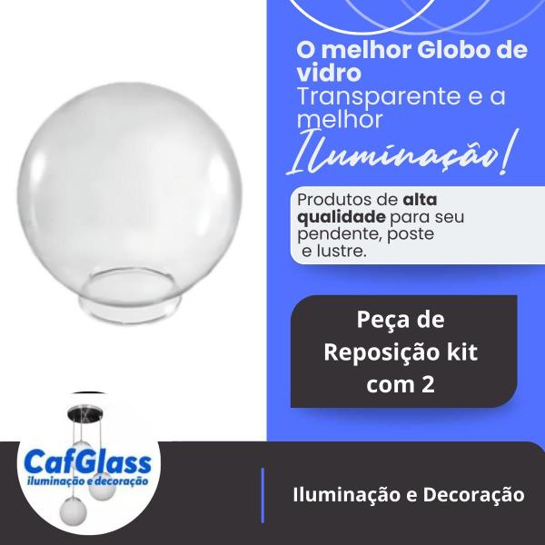 Imagem de Globo De Vidro P/iluminação Transparente 15x28