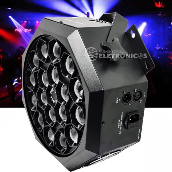 Imagem de Globo Moving laser Profissional Bee Eye 18 Leds Rgbw 200w Dmx Estroboscópico Para DJ WS3314