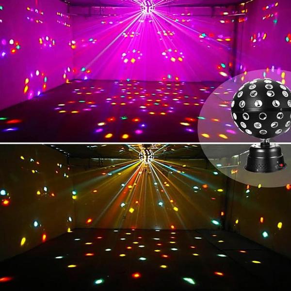 Imagem de Globo Profissional Giratório 96 LEDs RGB Efeito Para Palco Show Discoteca Com Controle 220v CYL5860