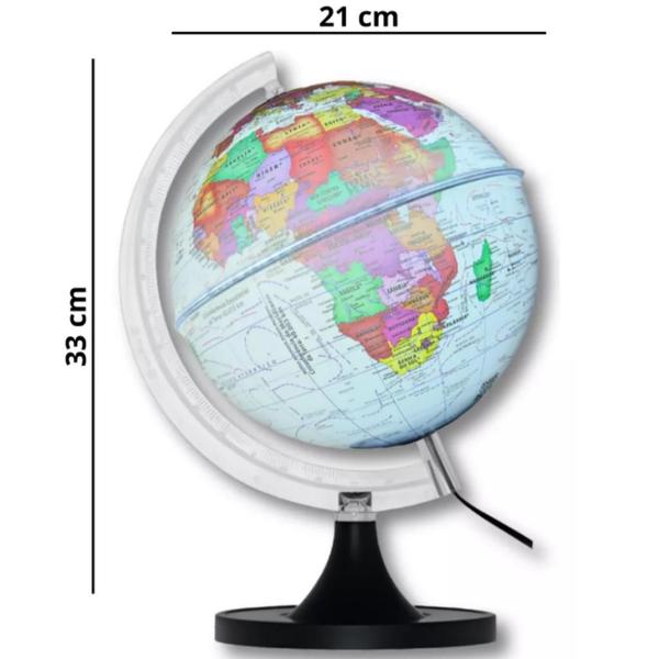 Imagem de Globo Terrestre Giratório Luminoso Inteligente Multicolor - Comandos por voz e celular