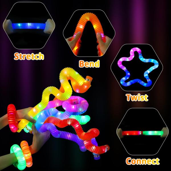 Imagem de Glow Sticks Beauwell 16 unidades Light Up Pop Tubes 224 LED de Páscoa