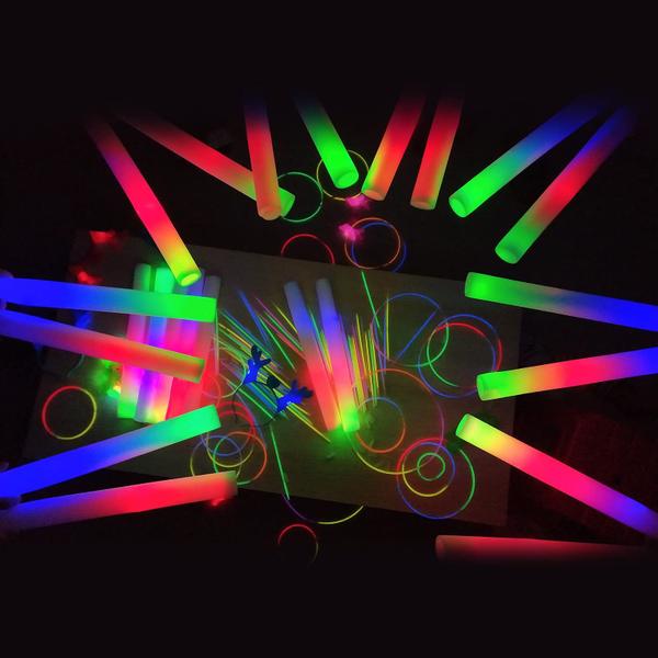 Glow Sticks Bulk LED Foam Glow in The Dark Party 36 unidades - Nuolifee Imagem de Glow Sticks Bulk LED Foam Glow in The Dark Party 36 unidades