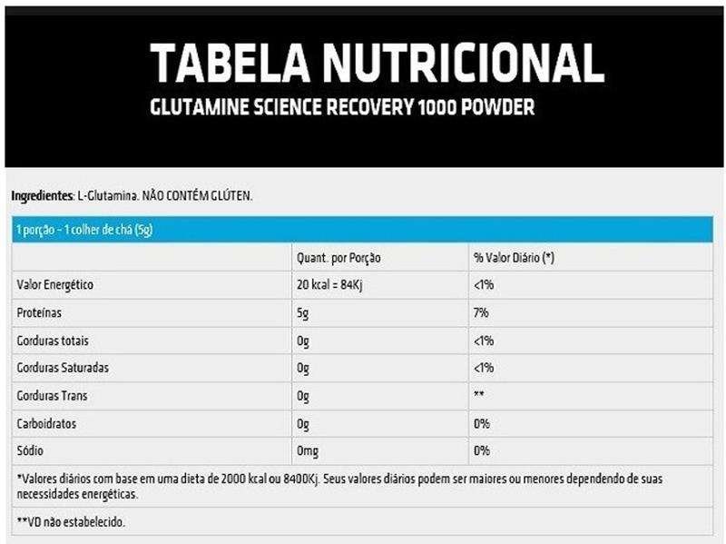 Imagem de Glutamina - 150g - Glutamine Science Recovery 1000 Powder - Performance Nutrition