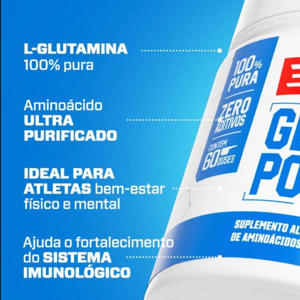 Imagem de Glutamina Glutamine Powder 300G 100% pura - 3Vs Nutrition