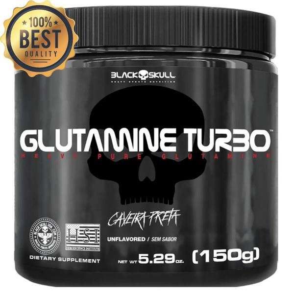 Imagem de Glutamina Turbo Black Skull Caveira Preta 150g