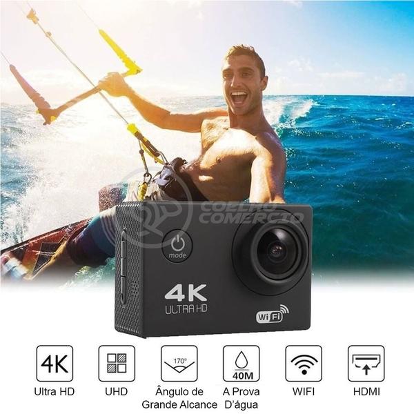 Imagem de Go Cam Camera Vídeo Action Ação WiFi 4K Sports Cam Ultra HD DV Resistente Água 30M Estilo