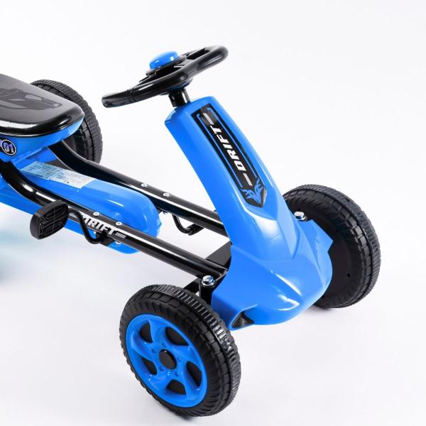 Imagem de Go Kart Azul Com Som Rodas Antiderrapante Pedal e Passeio 2 em 1