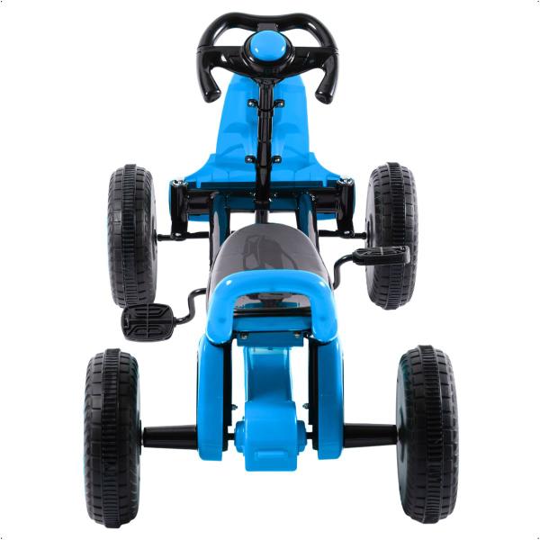 Imagem de Go Kart Azul Uni Toys Com Rodas Antiderrapante Pedal e Passeio 2 em 1 Som