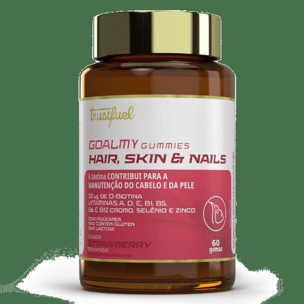 Goalmy Gummies Hair Skin Nails Strawberry 60 Gomas Trustfuel Imagem de Goalmy Gummies Hair Skin Nails Strawberry 60 Gomas Trustfuel