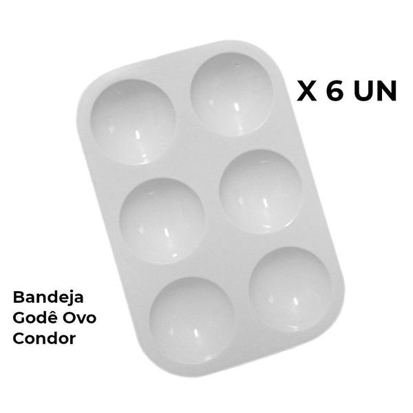 Imagem de Gode Bandeja Ovo Condor Plastica Paleta Pintura Kit Com 6