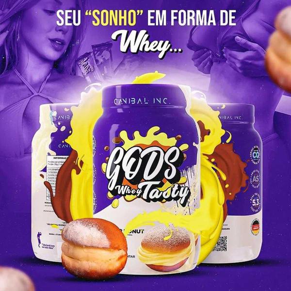 Imagem de Gods Whey Tasty Whey Protein 3W 900G Canibal Sabor Sonho