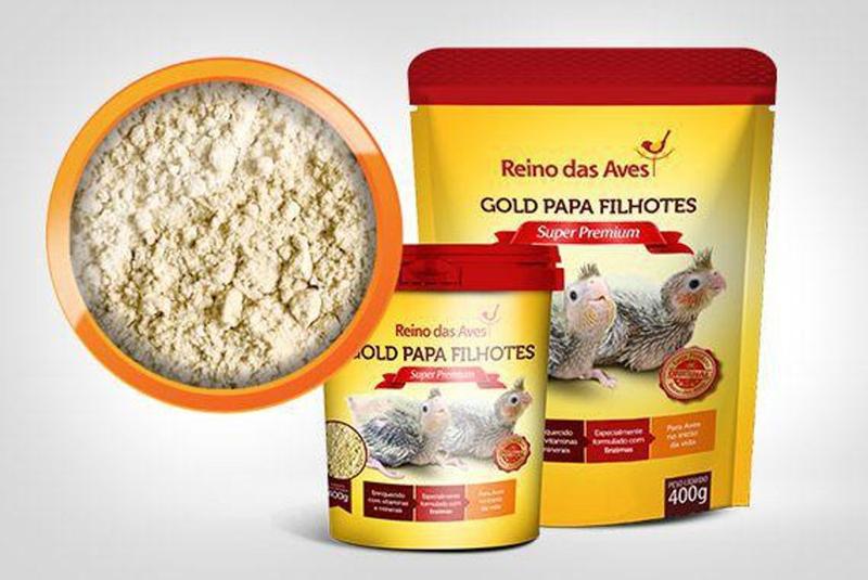 Imagem de Gold papa filhotes 400g refil - papinha p/ pássaros - reino das aves