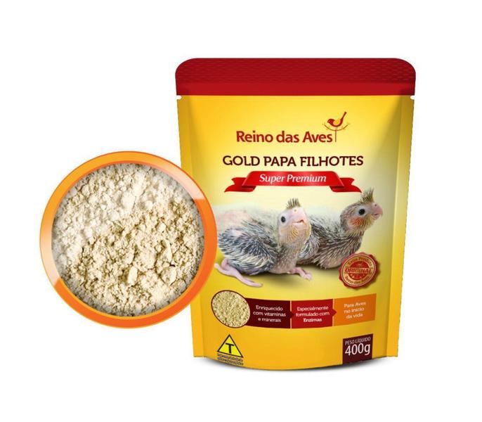 Imagem de Gold papa filhotes 400g refil - papinha p/ pássaros - reino das aves