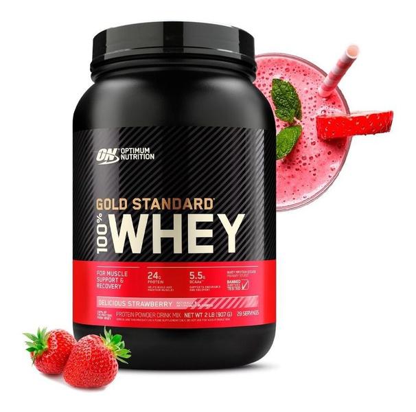 Imagem de Gold Standard 100% Whey (907g) Strawberry Optimum Nutrition