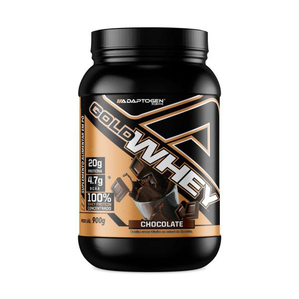 Gold Whey Adaptogen Whey Protein 100% Concentrado 900g Imagem de Gold Whey Adaptogen Whey Protein 100% Concentrado 900g