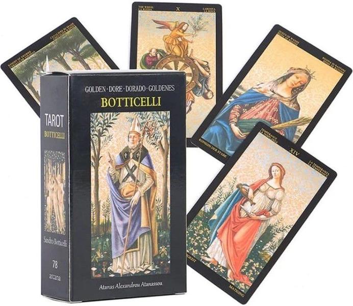 Imagem de Golden Botticelli Tarot Deck Tarô Dourado De Sandro Botticelli Baralho de Cartas de Oráculo