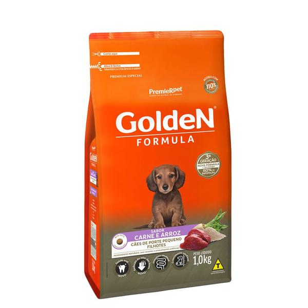 Imagem de Golden filhotes carne e arroz mini bits 1kg