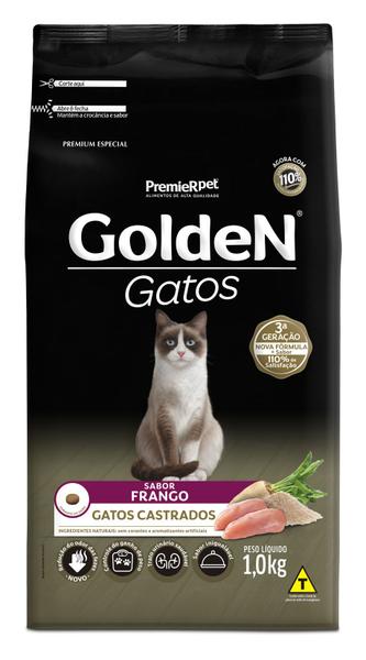 Golden Gatos Adulto Castrado Frango - PREMIER Imagem de Golden Gatos Adulto Castrado Frango