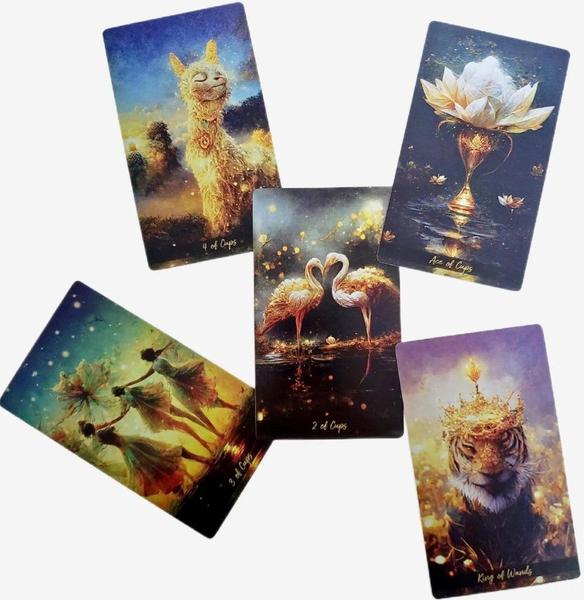 Imagem de Golden Journey Pocket Tarot Deck 12x7 cm Tarô Jornada Dourada Baralho de Cartas de Oráculo