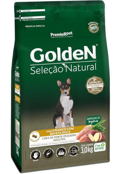 Imagem de Golden selecao nat caes adu pequeno frango batata doce 3kg