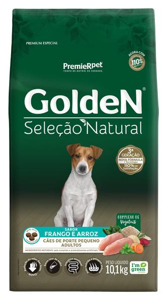 GoldeN Seleção Natural Cães Adultos Porte Pequeno Frango & Arroz 10.1 kg - PREMIER Imagem de GoldeN Seleção Natural Cães Adultos Porte Pequeno Frango & Arroz 10.1 kg