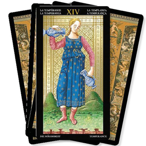 Imagem de Golden visconti grand trumps tarot - cartas douradas