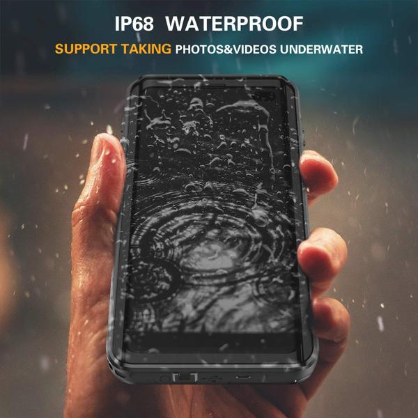 Imagem de GOLDJU Samsung Galaxy S10 Plus Caixa Impermeável, S10 Plus Case Construído em Protetor de Tela 360 Corpo Completo Proteção À Prova de Sujeira IMPERMEável IP68 Caso à prova d'água para Samsung S10 Plus 6.4