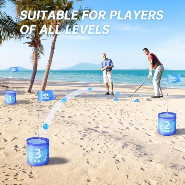 Imagem de Golf Bucket Yard Game IGRL Golf para adultos com bolas e bandeira