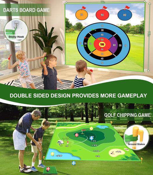 Imagem de Golf Chipping Game Jogo de golfe 70x70cm com bolas adesivas e dardos