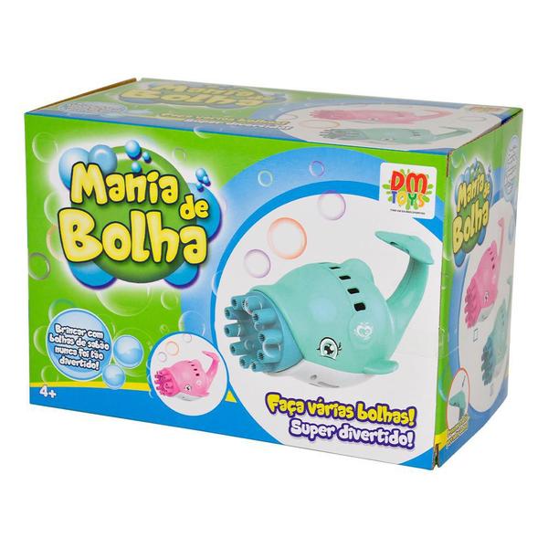Golfinho Bolhudo Máquina Elétrica Brinquedo Lança Bolhas - - DM Toys Imagem de Golfinho Bolhudo Máquina Elétrica Brinquedo Lança Bolhas -