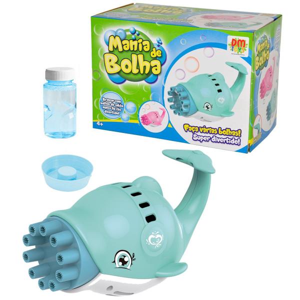 Golfinho Bolhudo Máquina Elétrica Brinquedo Lança Bolhas - - DM Toys Imagem de Golfinho Bolhudo Máquina Elétrica Brinquedo Lança Bolhas -
