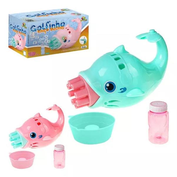 Golfinho Lança Bolhas Art Brink - Zein Zb853 Cor Rosa verde Imagem de Golfinho Lança Bolhas Art Brink - Zein Zb853 Cor Rosa verde