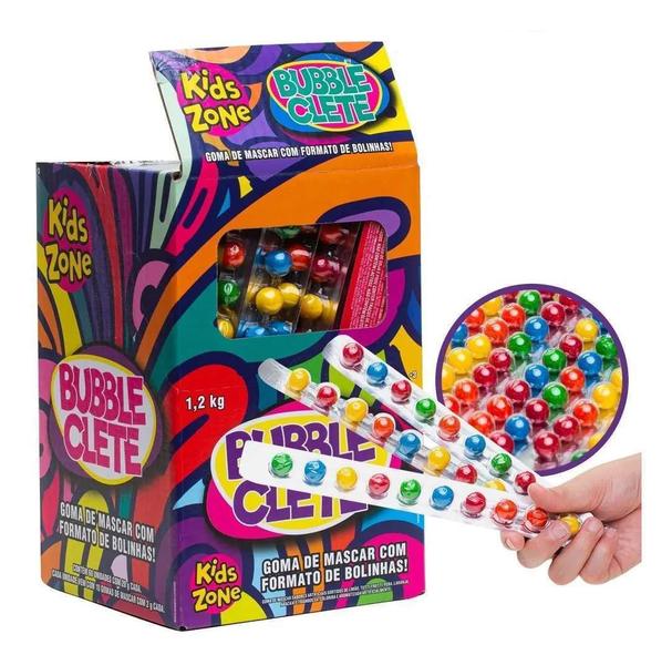 Goma De Mascar Kids Bubble Clete 20g Display Com 60 - Kids Zone Imagem de Goma De Mascar Kids Bubble Clete 20g Display Com 60