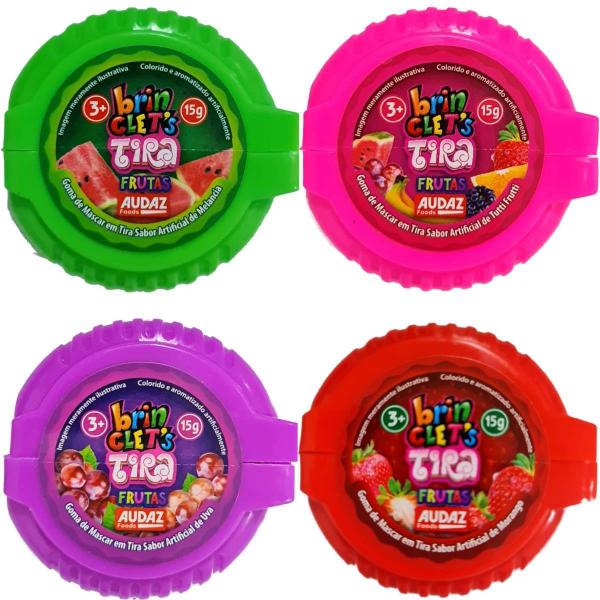 Goma de Mascar Tira Frutas Kit com 4 Unidades - Audaz Foods Imagem de Goma de Mascar Tira Frutas Kit com 4 Unidades