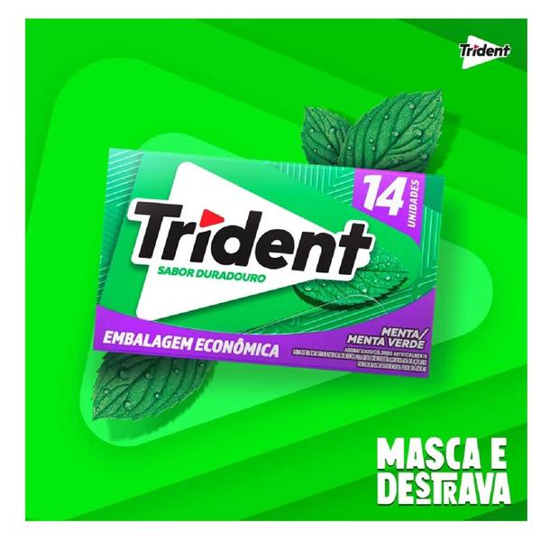 Imagem de Goma de mascar Trident Menta emb econ display com 12 uni de 25,2g - Mondelez