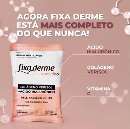 Imagem de Goma  Fixa Derme Colageno Verisol e Acido Hialuronico Mastigável