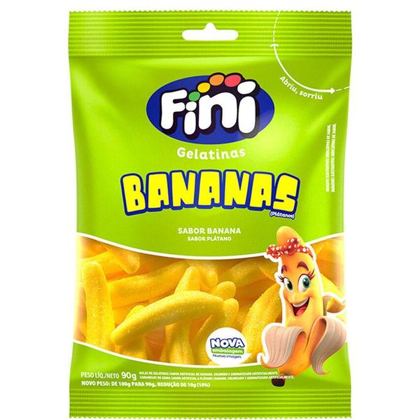 Goma Gelatina Fini 90g Bananas Imagem de Goma Gelatina Fini 90g Bananas