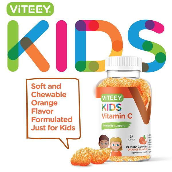 Imagem de Gomas de vitamina C Viteey Kids Immune Support 250 mg 60 ct