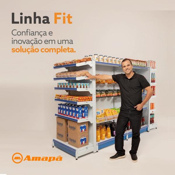 Gondola Centro 1,37 Amapa FIT Kit 4 Metros 1 Ponta Branco SP - Amapá Imagem de Gondola Centro 1,37 Amapa FIT Kit 4 Metros 1 Ponta Branco SP - Amapá