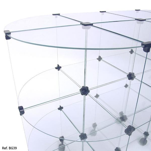 Imagem de Gôndola Modulado em Vidro - 0,90 x 1,00 x 0,60