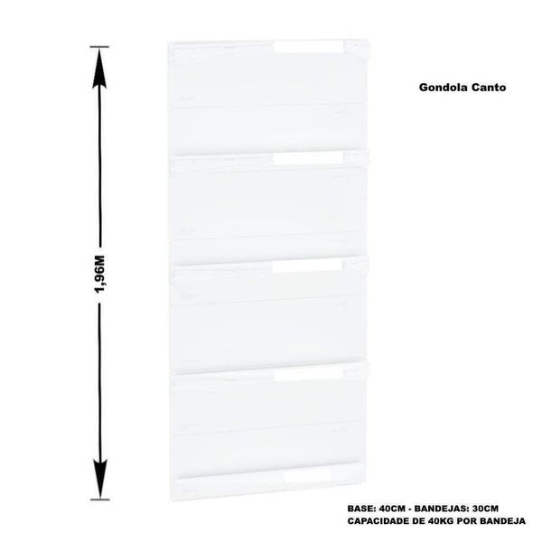 Gondola Parede 196 Amapa Flex Kit 5 Metros 1 Canto Branco SP - Amapá Imagem de Gondola Parede 196 Amapa Flex Kit 5 Metros 1 Canto Branco SP - Amapá
