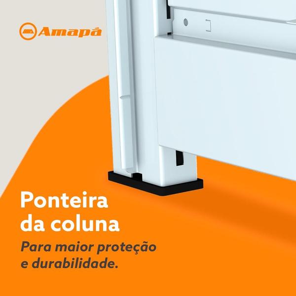 Imagem de Gondola Parede 202 Amapa FIT Kit 3 Metros Branco Porta etiqueta Amarelo Amapá